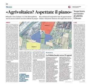 2024-08-23 Gazzettino Parco agrifotovoltaico perchè no