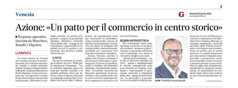 2025-04-29 Azione un nuovo patto per il commercio in centro storico