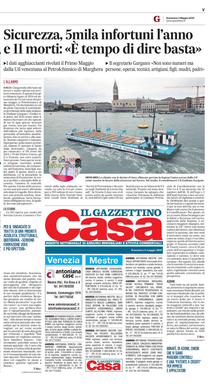2025-05-03 Crisi occupazionale a Venezia - servono risposte immediate e una visione di lungo periodo Venezia completo